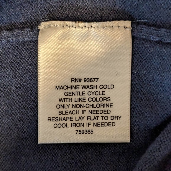 ST. JOHN'S BAY Cotton/Cashmere Navy Blue V-Neck Pullover Sweater Men's Sz L NEW - Picture 5 of 5